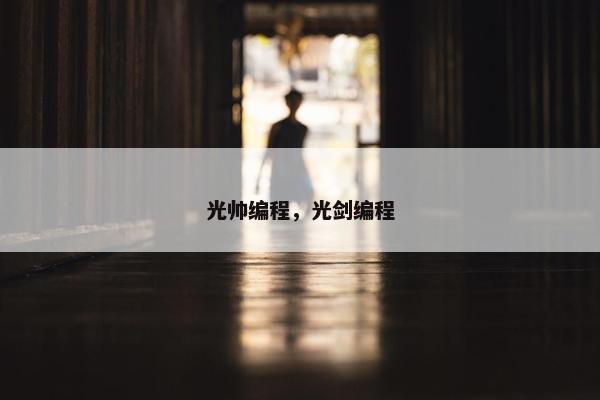 光帅编程，光剑编程