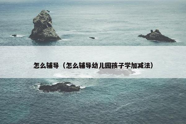 怎么辅导（怎么辅导幼儿园孩子学加减法）