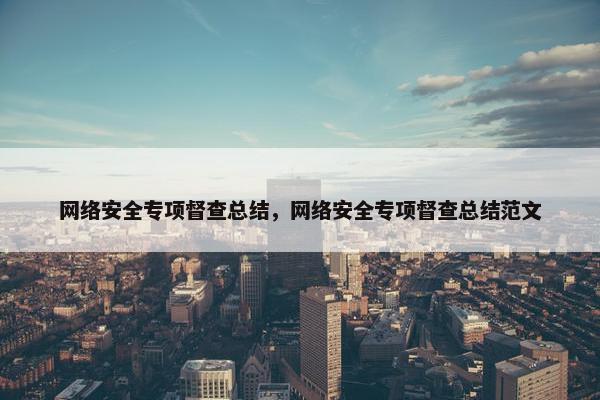 网络安全专项督查总结，网络安全专项督查总结范文