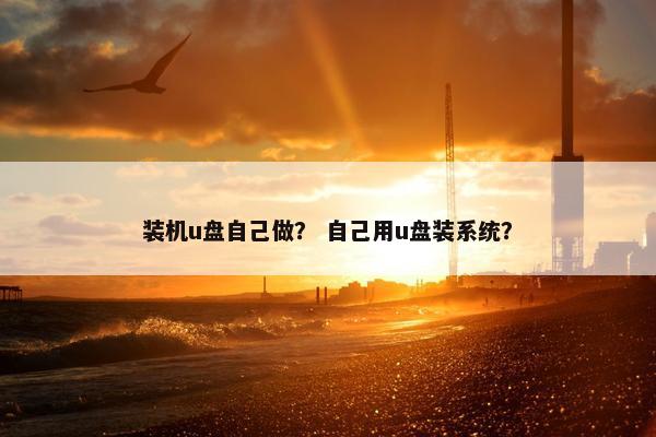 装机u盘自己做？ 自己用u盘装系统？