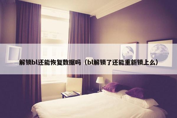解锁bl还能恢复数据吗（bl解锁了还能重新锁上么）