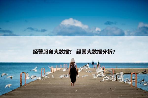经营服务大数据？ 经营大数据分析？