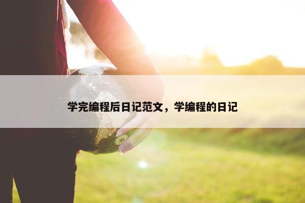 学完编程后日记范文，学编程的日记