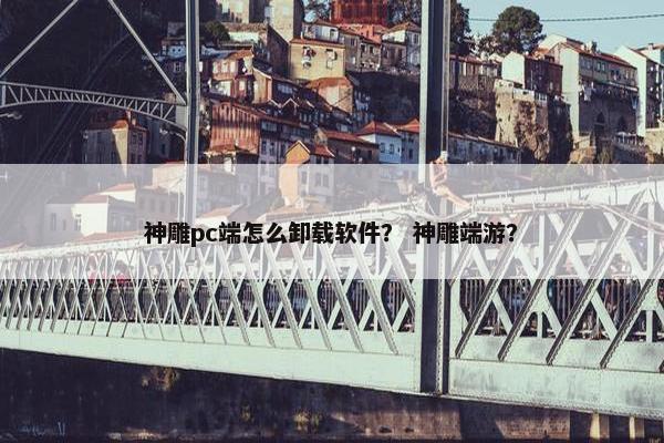 神雕pc端怎么卸载软件？ 神雕端游？