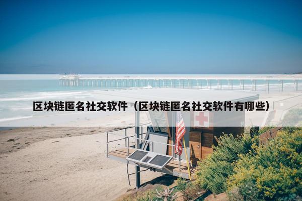 区块链匿名社交软件（区块链匿名社交软件有哪些）