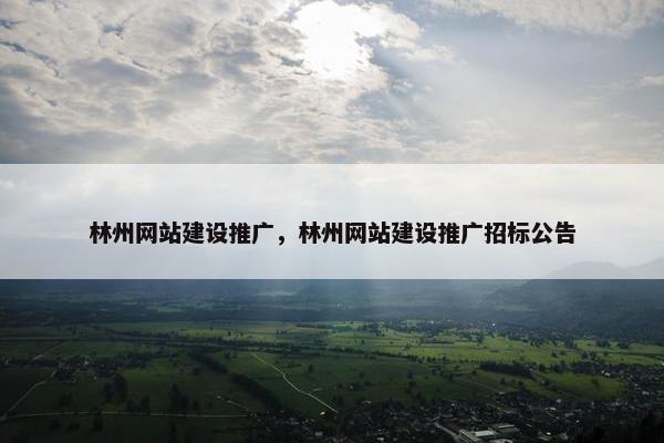 林州网站建设推广，林州网站建设推广招标公告
