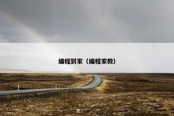 编程到家（编程家教）
