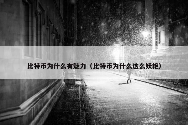 比特币为什么有魅力（比特币为什么这么妖艳）