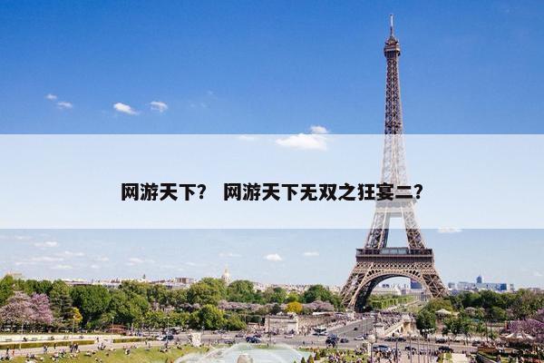网游天下？ 网游天下无双之狂宴二？