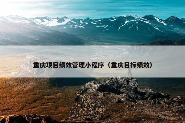 重庆项目绩效管理小程序（重庆目标绩效）