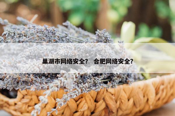 巢湖市网络安全？ 合肥网络安全？