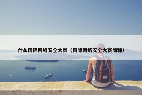 什么国际网络安全大赛（国际网络安全大赛简称）