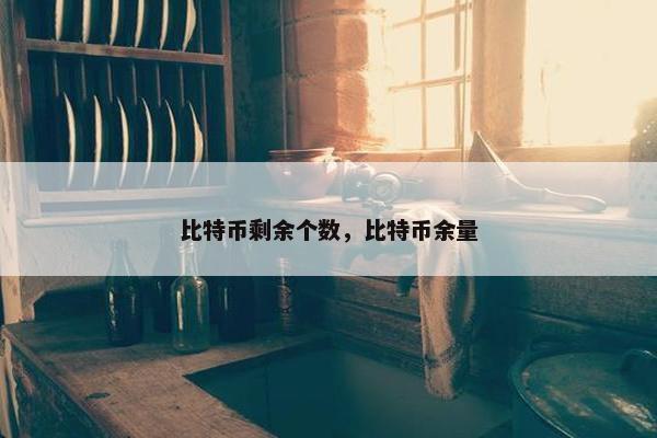 比特币剩余个数，比特币余量