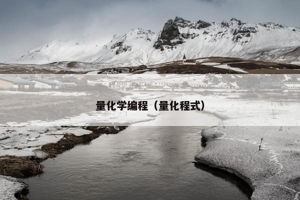 量化学编程（量化程式）
