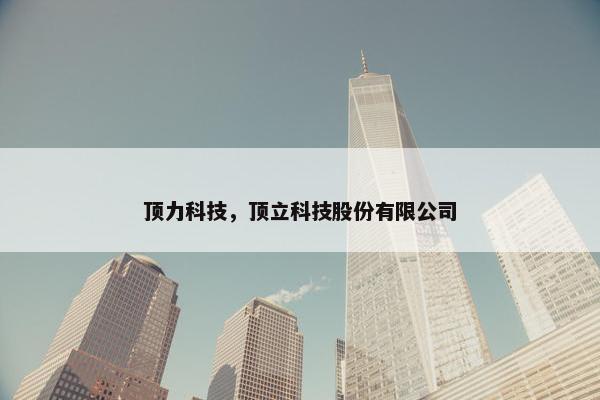 顶力科技，顶立科技股份有限公司