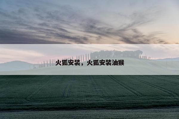 火狐安装，火狐安装油猴