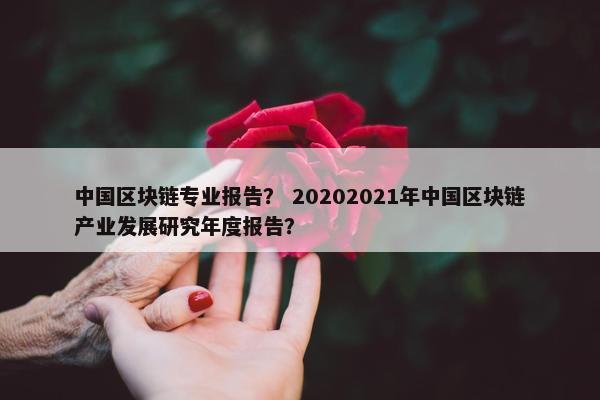 中国区块链专业报告？ 20202021年中国区块链产业发展研究年度报告？