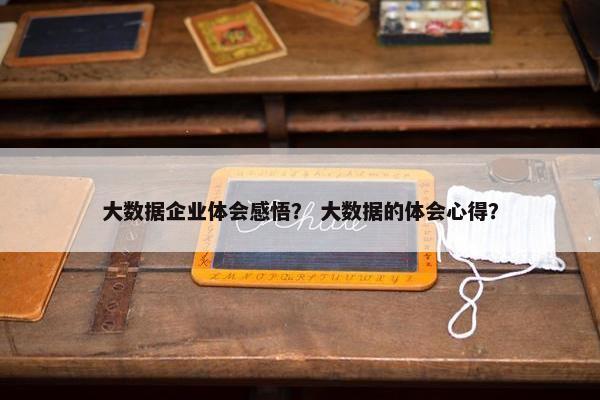 大数据企业体会感悟？ 大数据的体会心得？