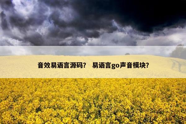 音效易语言源码？ 易语言go声音模块？