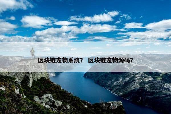 区块链宠物系统？ 区块链宠物源码？