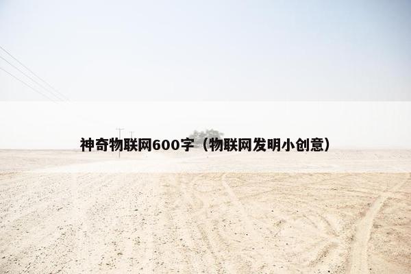 神奇物联网600字（物联网发明小创意）