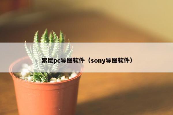 索尼pc导图软件（sony导图软件）