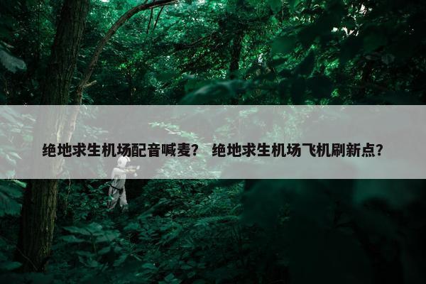 绝地求生机场配音喊麦？ 绝地求生机场飞机刷新点？