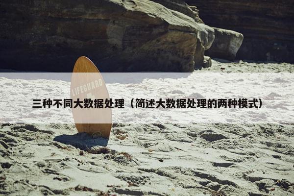 三种不同大数据处理（简述大数据处理的两种模式）