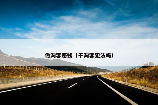 做淘客赔钱（干淘客犯法吗）