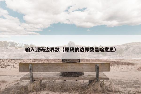 输入源码边界数（原码的边界数是啥意思）