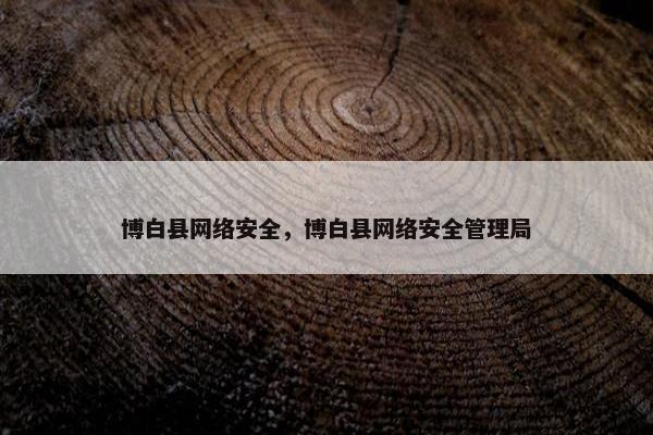 博白县网络安全，博白县网络安全管理局