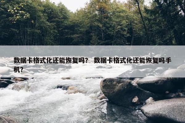 数据卡格式化还能恢复吗？ 数据卡格式化还能恢复吗手机？