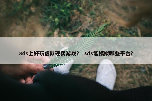 3ds上好玩虚拟现实游戏？ 3ds能模拟哪些平台？