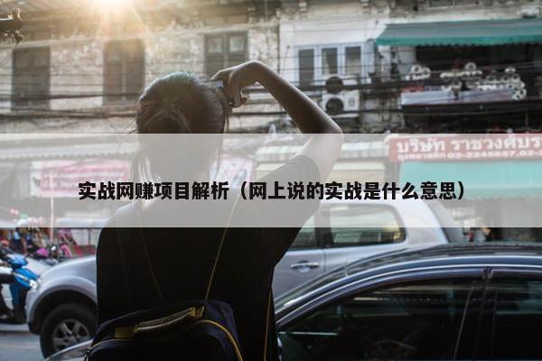 实战网赚项目解析（网上说的实战是什么意思）