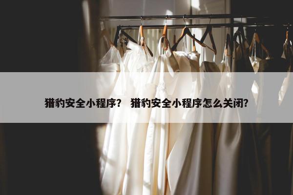 猎豹安全小程序？ 猎豹安全小程序怎么关闭？