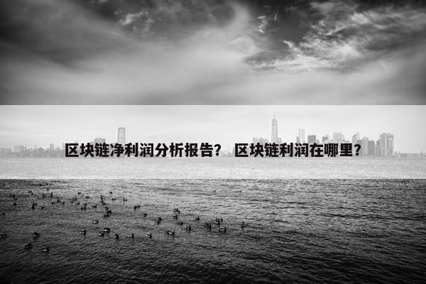 区块链净利润分析报告？ 区块链利润在哪里？