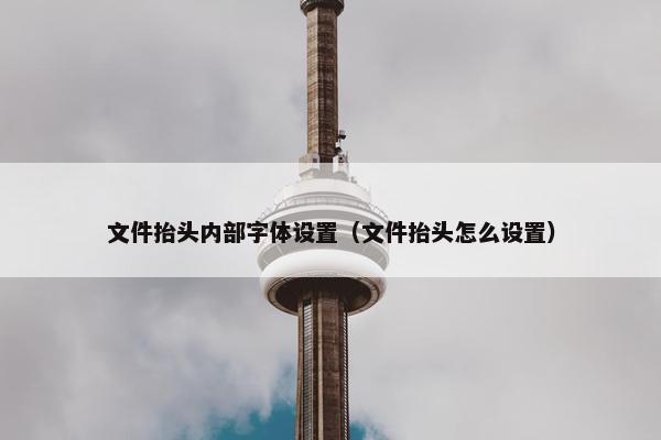 文件抬头内部字体设置（文件抬头怎么设置）