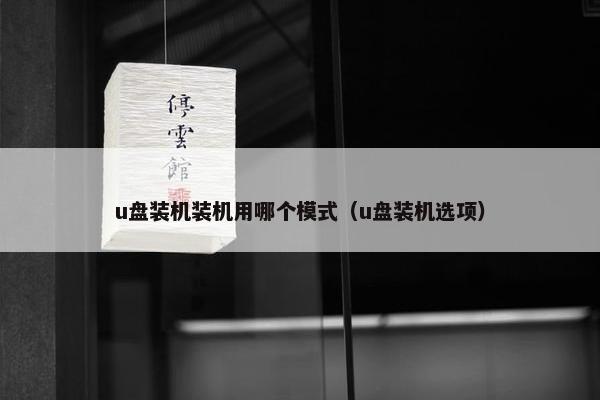 u盘装机装机用哪个模式（u盘装机选项）