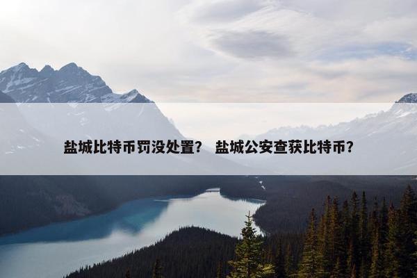 盐城比特币罚没处置？ 盐城公安查获比特币？
