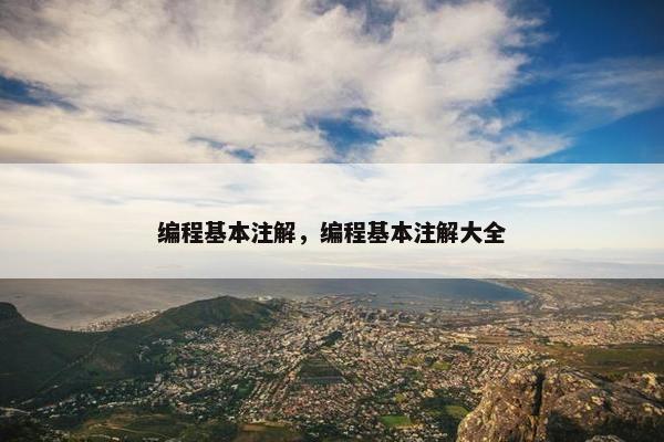 编程基本注解，编程基本注解大全