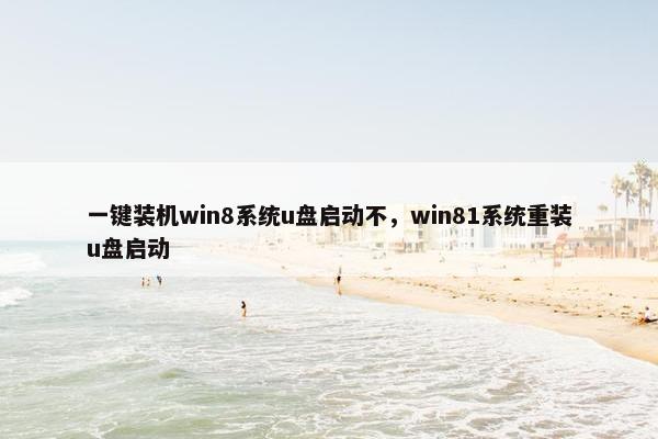 一键装机win8系统u盘启动不，win81系统重装u盘启动