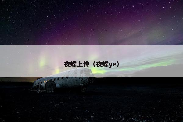 夜蝶上传（夜蝶ye）