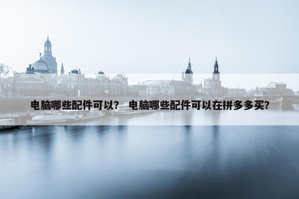 电脑哪些配件可以？ 电脑哪些配件可以在拼多多买？