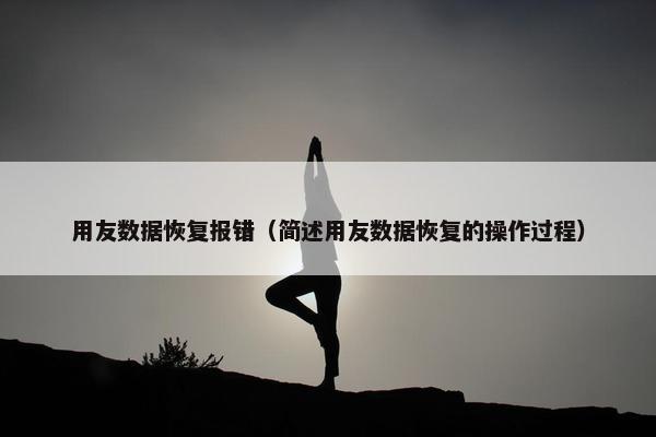 用友数据恢复报错（简述用友数据恢复的操作过程）