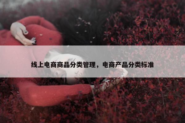 线上电商商品分类管理，电商产品分类标准