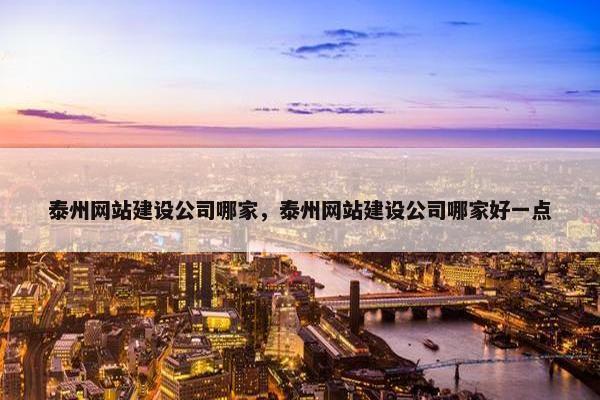 泰州网站建设公司哪家，泰州网站建设公司哪家好一点