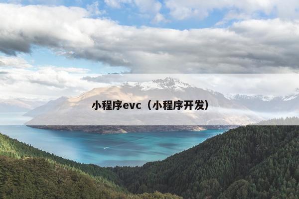 小程序evc（小程序开发）