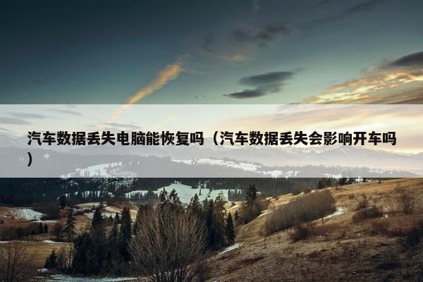 汽车数据丢失电脑能恢复吗（汽车数据丢失会影响开车吗）