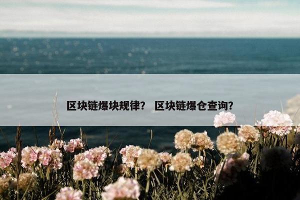 区块链爆块规律？ 区块链爆仓查询？