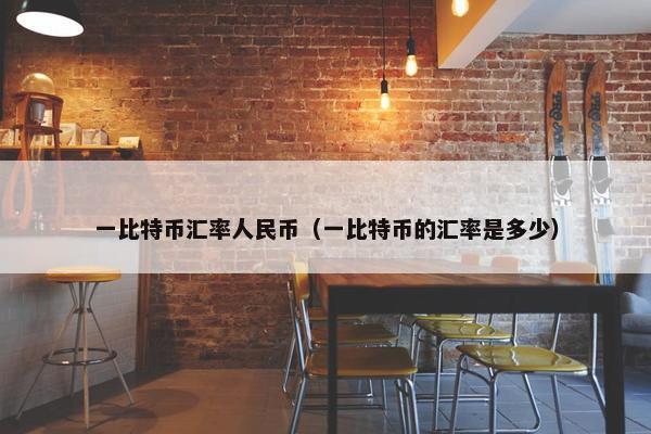 一比特币汇率人民币（一比特币的汇率是多少）